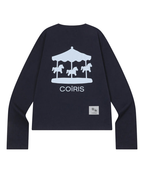 GRAPHIC LONG SLEEVE TEE - 4 COLORS BLACK