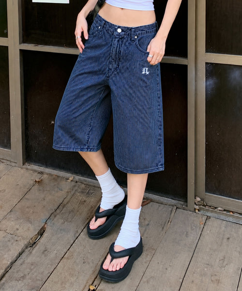 TEE STRIPE PANTS NAVY
