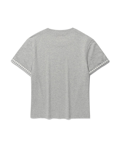 KIMS SLEEVE ROLL UP T-SHIRT - 3 COLORS GREY