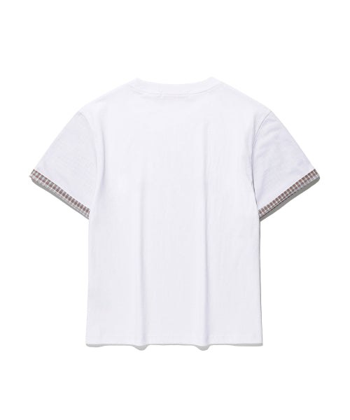 KIMS SLEEVE ROLL UP T-SHIRT - 3 COLORS WHITE