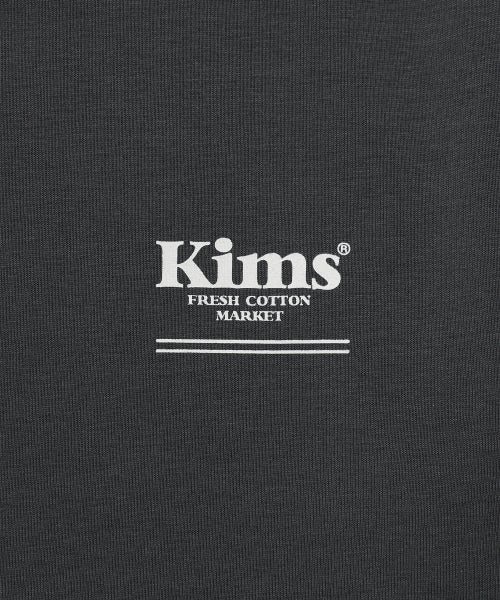 MINI BAM LINE NECK SLEEVE LAYERED T-SHIRT - 3 COLORS CHARCOAL