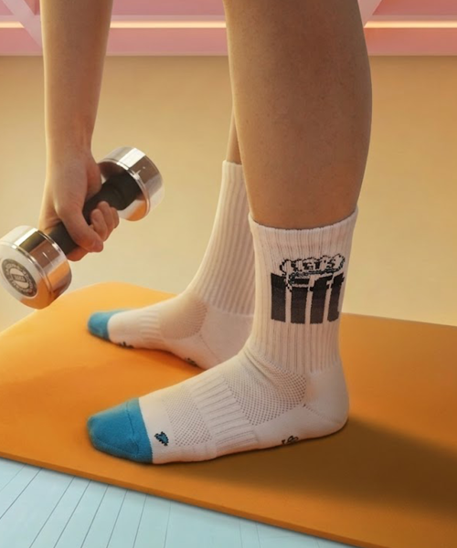 CUSHIONING GYM CREW SOCKS - LET'S LIFT AS SHOWN