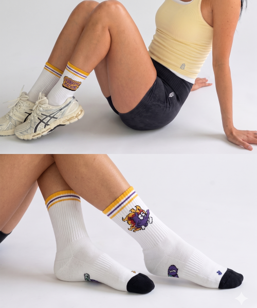 CUSHIONING GYM CREW SOCKS - TREADMILL AS SHOWN