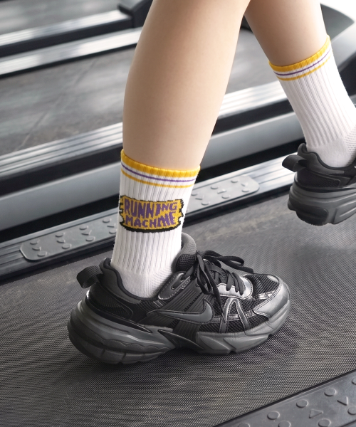 CUSHIONING GYM CREW SOCKS - TREADMILL AS SHOWN
