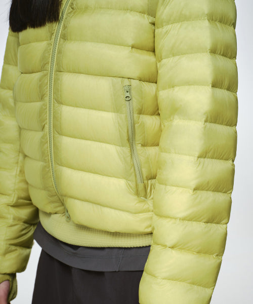 WOMENS SHEER HOODED LIGHT DOWN JACKET #韓韶禧同款! - 8 COLORS YELLOW