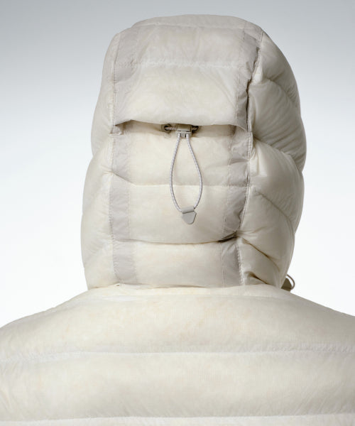 WOMENS SHEER HOODED LIGHT DOWN JACKET #韓韶禧同款! - 8 COLORS IVORY