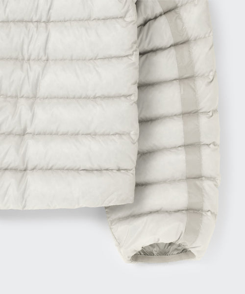 WOMENS SHEER HOODED LIGHT DOWN JACKET #韓韶禧同款! - 8 COLORS IVORY