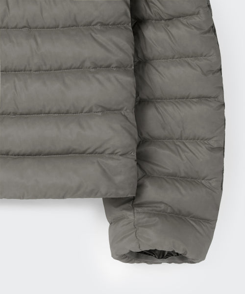 WOMENS SHEER HOODED LIGHT DOWN JACKET #韓韶禧同款! - 8 COLORS GREY