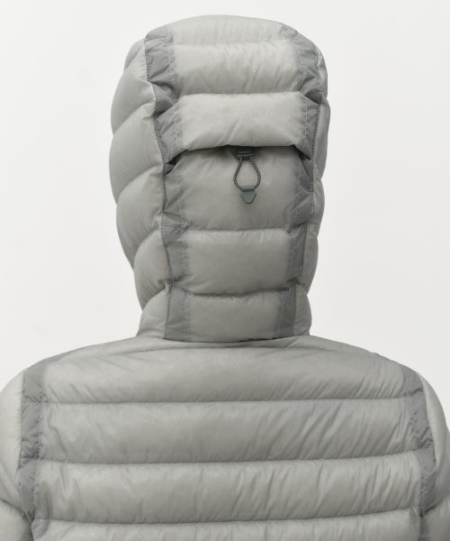 WOMENS SHEER HOODED LIGHT DOWN JACKET #韓韶禧同款! - 8 COLORS LIGHT GREY