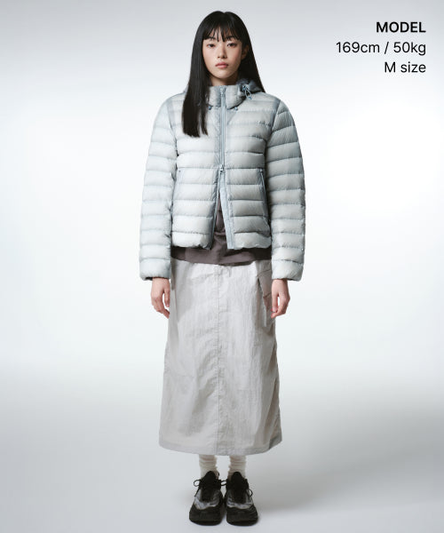WOMENS SHEER HOODED LIGHT DOWN JACKET #韓韶禧同款! - 8 COLORS BLUE