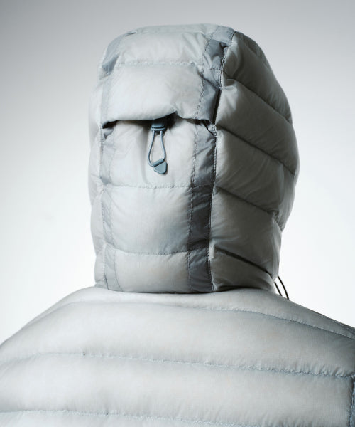 WOMENS SHEER HOODED LIGHT DOWN JACKET #韓韶禧同款! - 8 COLORS BLUE