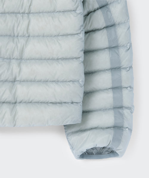 WOMENS SHEER HOODED LIGHT DOWN JACKET #韓韶禧同款! - 8 COLORS BLUE
