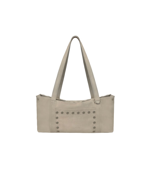 FLAT STUD SHOULDER BAG - 5 COLORS BEIGE