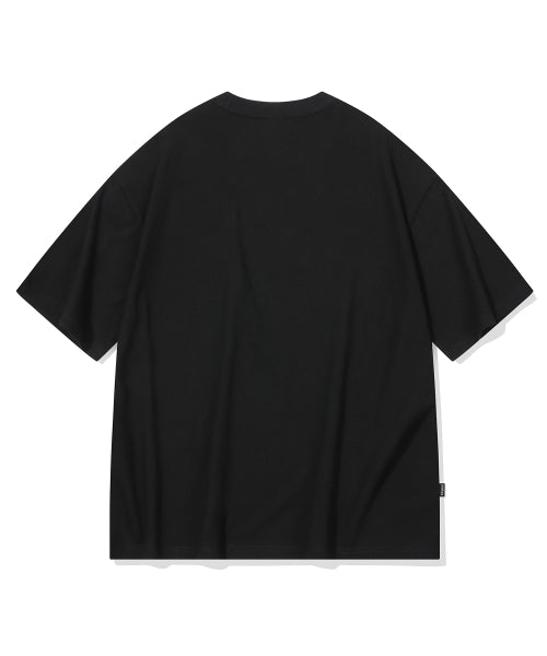 PUPPY STITCH SHORT SLEEVE TEE - 2 COLORS BLACK