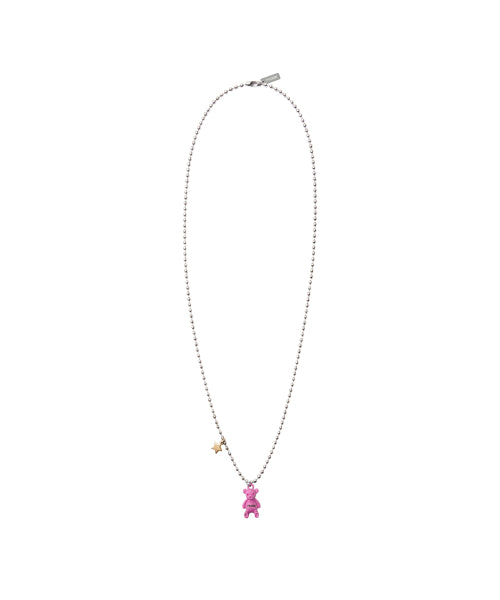 STAR BEAR NECKLACE - 2 COLORS PINK