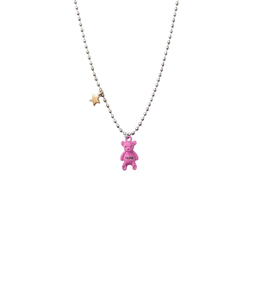 STAR BEAR NECKLACE - 2 COLORS PINK