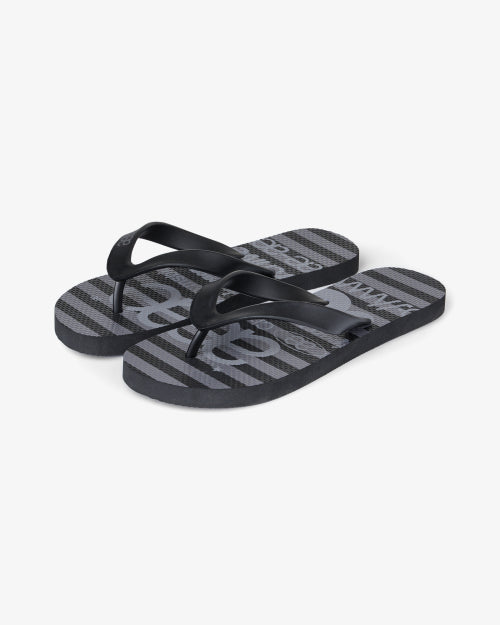 WEB LOGO STRIPE FLIP FLOP - 4 COLORS BLACK
