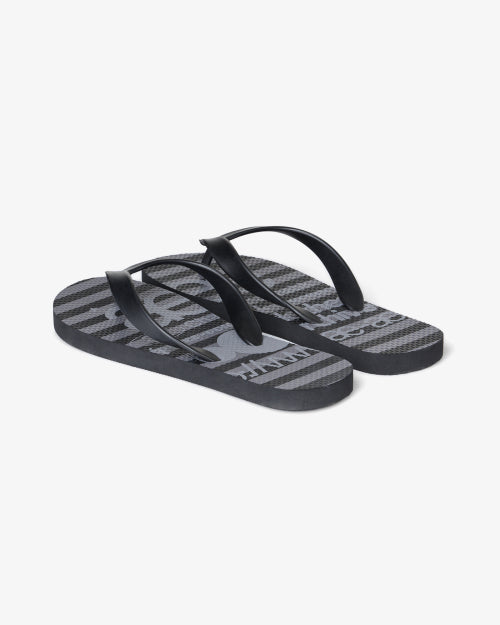 WEB LOGO STRIPE FLIP FLOP - 4 COLORS BLACK