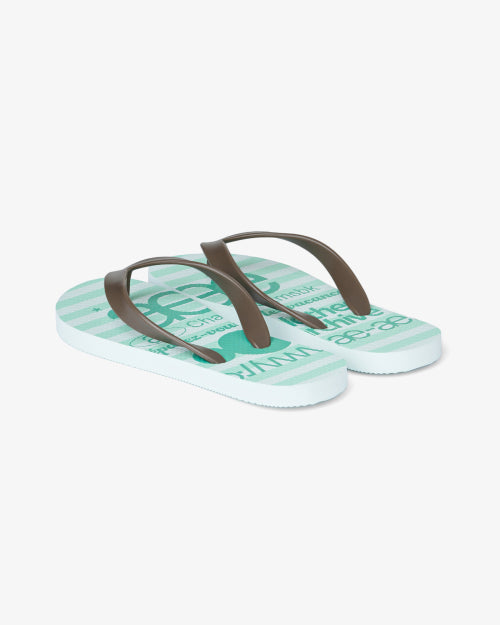 WEB LOGO STRIPE FLIP FLOP - 4 COLORS MINT