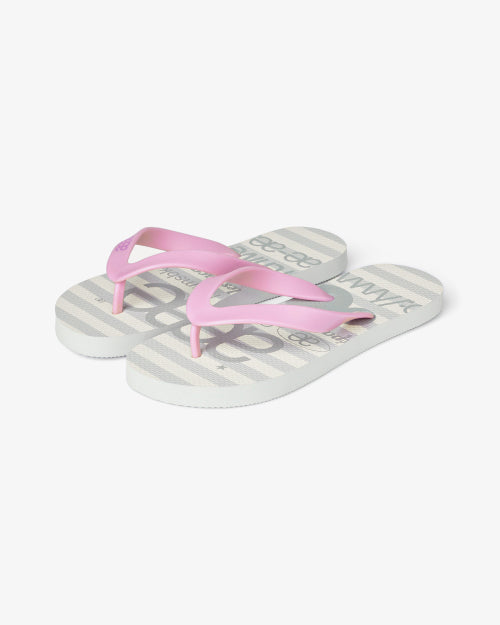 WEB LOGO STRIPE FLIP FLOP - 4 COLORS GREY
