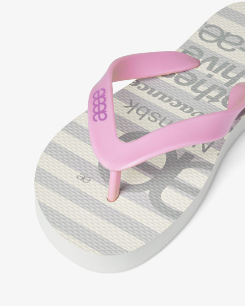 WEB LOGO STRIPE FLIP FLOP - 4 COLORS GREY