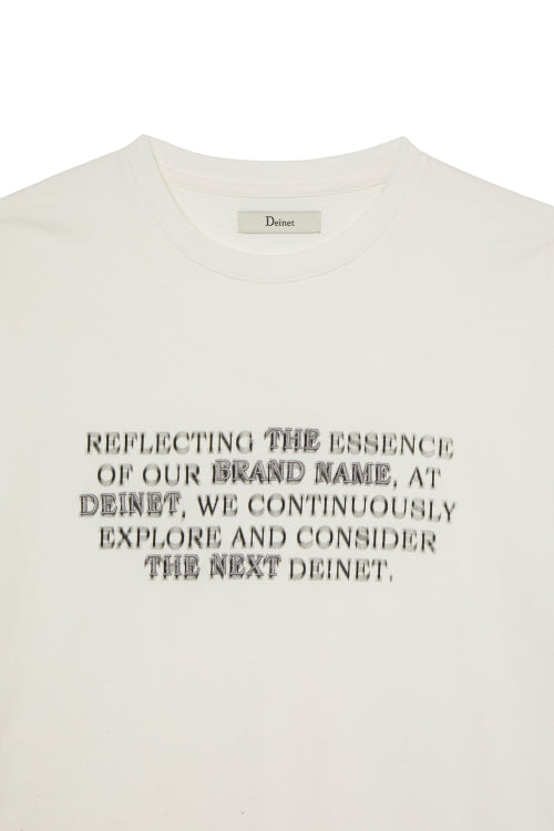 DEINET LETTERING T SHIRTS - 5 COLORS WHITE