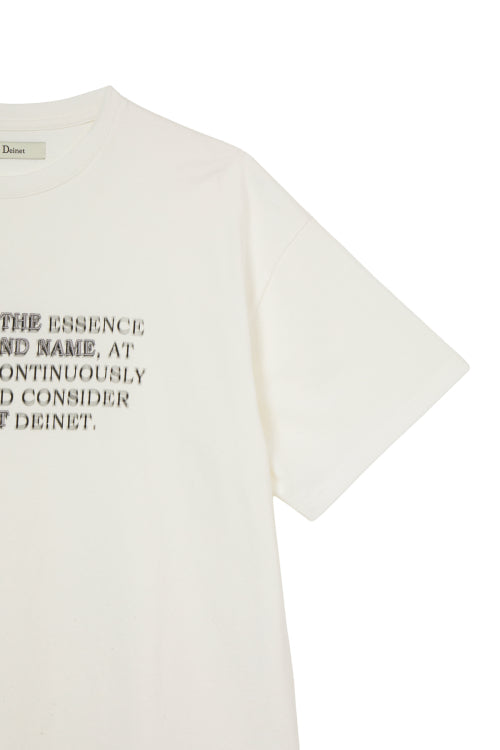 DEINET LETTERING T SHIRTS - 5 COLORS WHITE