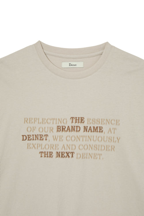 DEINET LETTERING T SHIRTS - 5 COLORS BEIGE