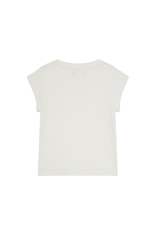 BRUSHED STITCH POINT PETIT T SHIRT - 3 COLORS WHITE