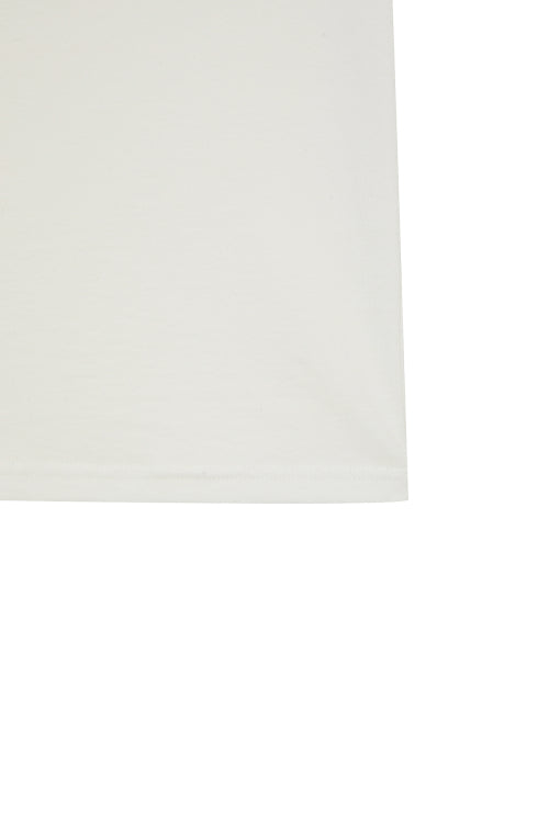 BRUSHED STITCH POINT PETIT T SHIRT - 3 COLORS WHITE