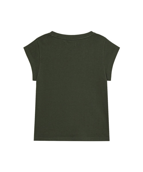 BRUSHED STITCH POINT PETIT T SHIRT - 3 COLORS CHARCOAL
