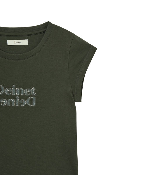 BRUSHED STITCH POINT PETIT T SHIRT - 3 COLORS CHARCOAL