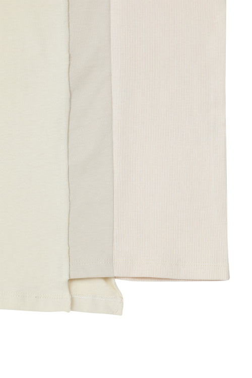 CONTRAST T SHIRT - 3 COLORS BEIGE