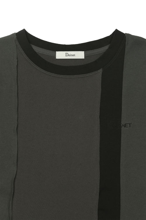 CONTRAST T SHIRT - 3 COLORS CHARCOAL
