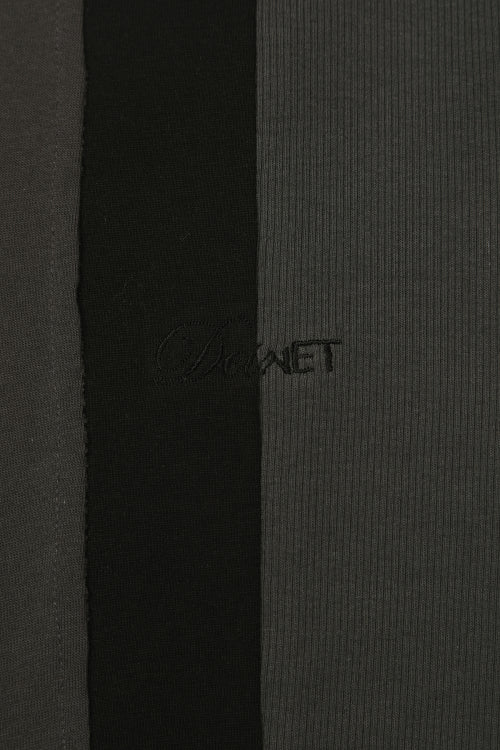 CONTRAST T SHIRT - 3 COLORS CHARCOAL