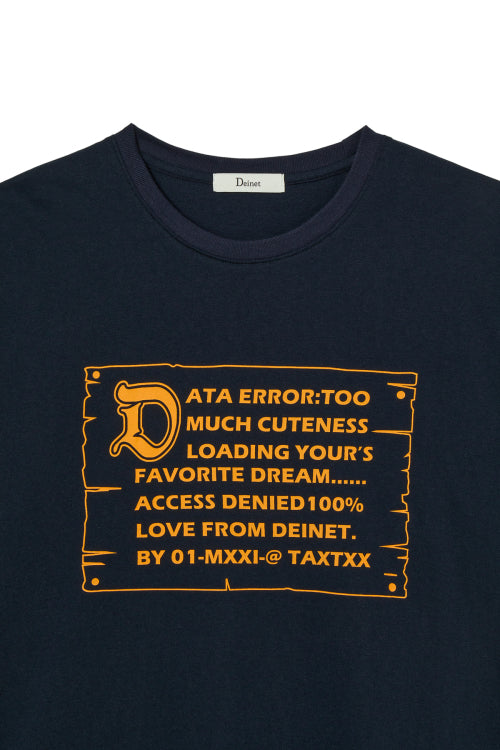 D LETTERING GRAPHIC OVERSIZED T SHIRT - 5 COLORS NAVY
