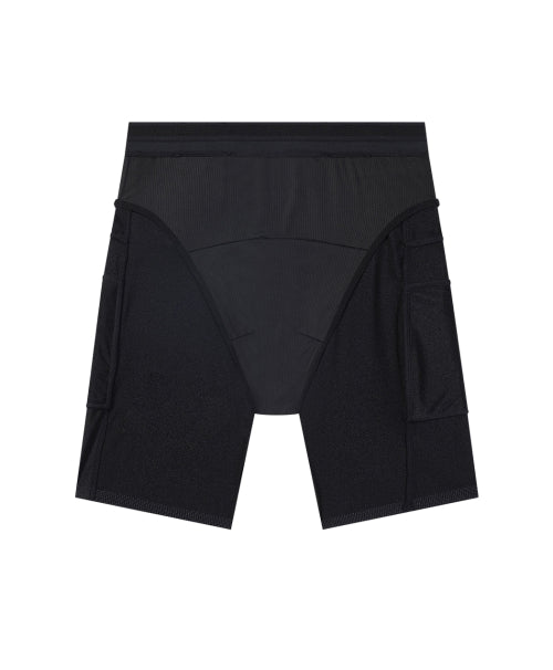 CARGO SHELL COMPRESSION RUNNING HALF TIGHTS - 3 COLORS BLACK