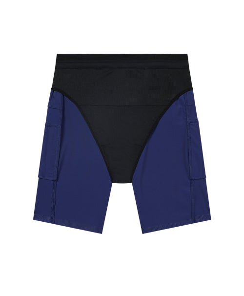 CARGO SHELL COMPRESSION RUNNING HALF TIGHTS - 3 COLORS BLUE