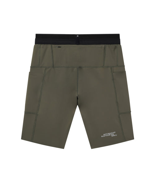 CARGO SHELL COMPRESSION RUNNING HALF TIGHTS - 3 COLORS KHAKI
