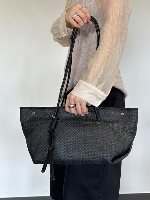 NOA BAG SMALL RAFFIA BLUE - 3 COLORS BLACK