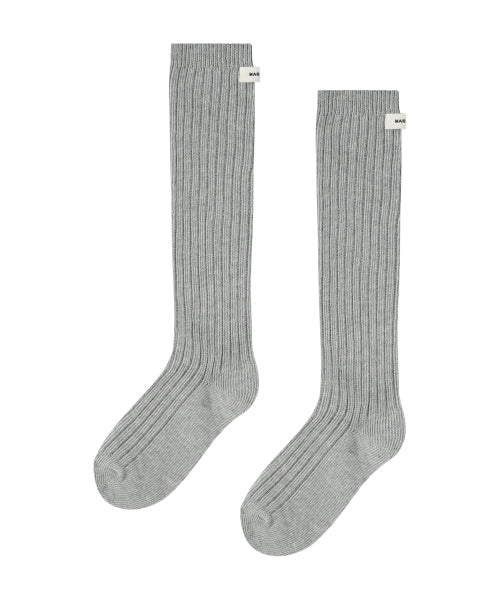 W BASIC SOFT MIDDLE SOCKS - 3 COLORS GREY