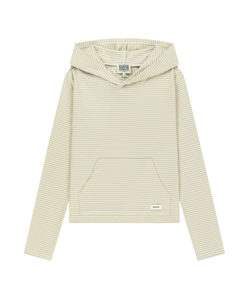 W BASIC HOODIE LONG SLEEVE NAVY STRIPE - 6 COLORS BUTTER