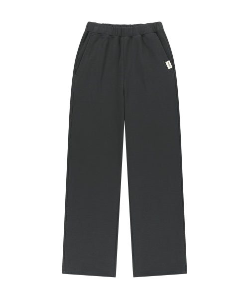 W BASIC FOLD OVER SWEAT PANTS - 2 COLORS CHARCOAL