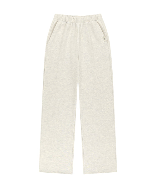W BASIC FOLD OVER SWEAT PANTS - 2 COLORS OATMEAL