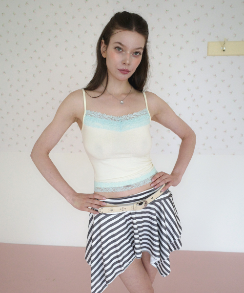 DOUBLE LACE TOP - 3 COLORS LEMON