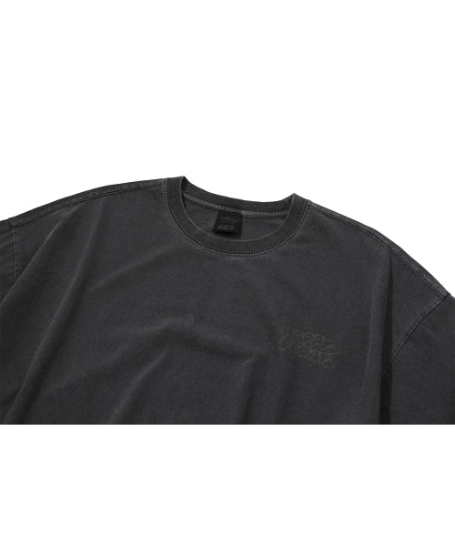 HAPPY BALLOON PIGMENT SHORT SLEEVE TEE - 3 COLORS BLACK