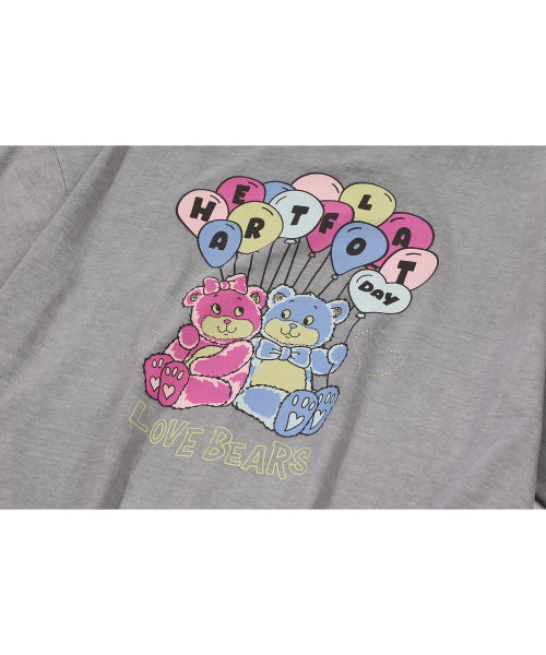 HAPPY BALLOON PIGMENT SHORT SLEEVE TEE - 3 COLORS GREY