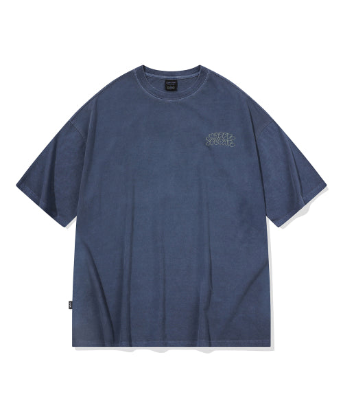 HAPPY BALLOON PIGMENT SHORT SLEEVE TEE - 3 COLORS BLUE