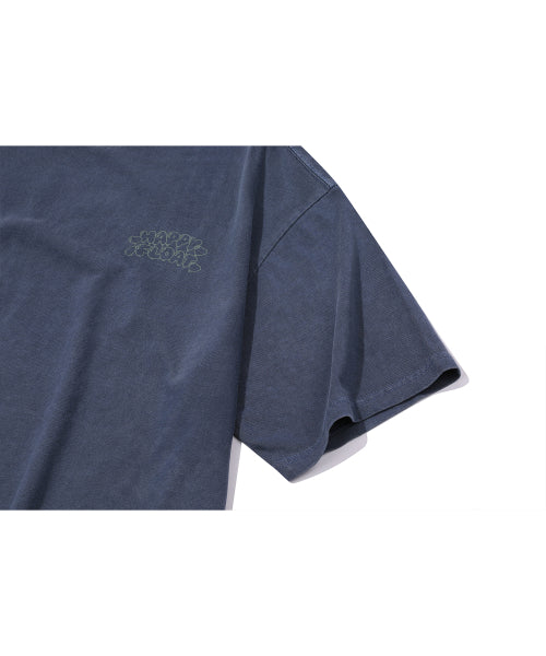 HAPPY BALLOON PIGMENT SHORT SLEEVE TEE - 3 COLORS BLUE