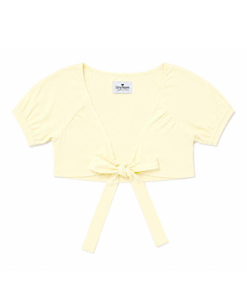 SHIRRING RIBBON BOLERO - 4 COLORS LEMON
